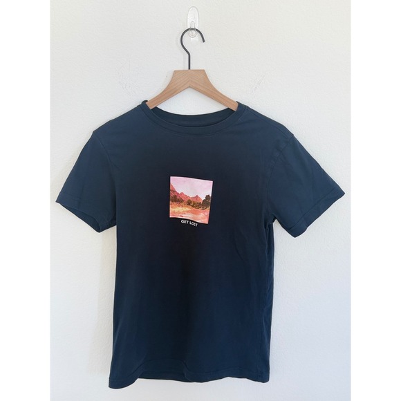 Original Use Other - Original Use Mens Get Lost Desert Graphic Tee Navy Blue XS